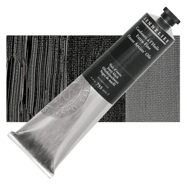 Sennelier Λάδι Finest Artists Oil 755 Ivory Black - 200ml
