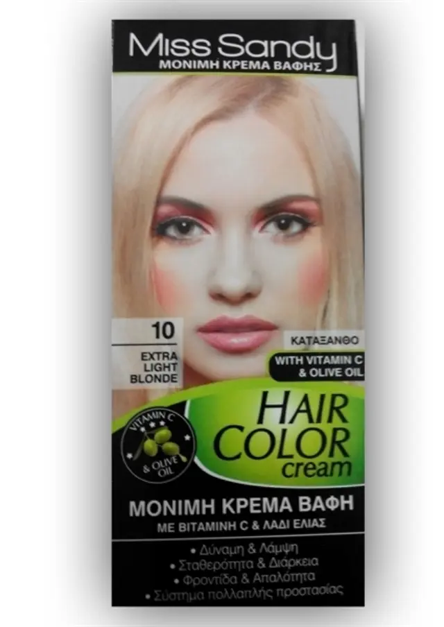 Miss Sandy Hair Color Cream 10/0 Κατάξανθο 60ml