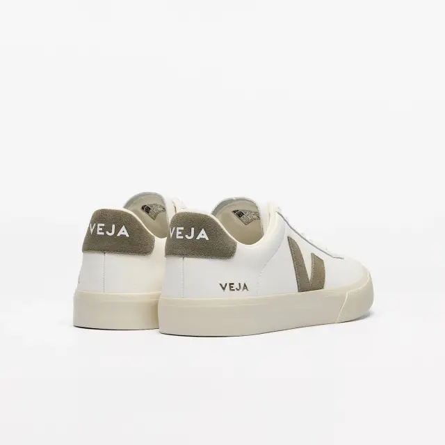 VEJA “CAMPO” LEATHER MEN SNEAKERS (CP0502347B450-WHITE-KHAKI) - 43 3