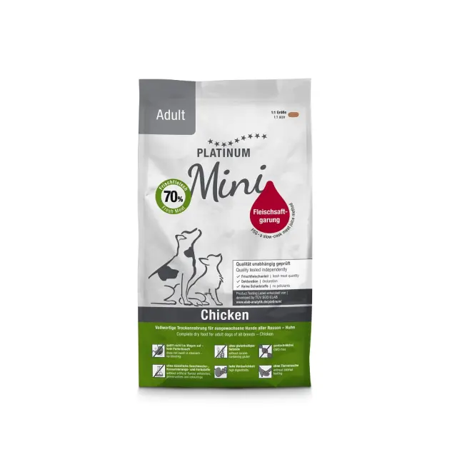 Platinum Adult Mini Chicken Μαγειρευτή Ξηρά Τροφή 900g Μονόχρωμο