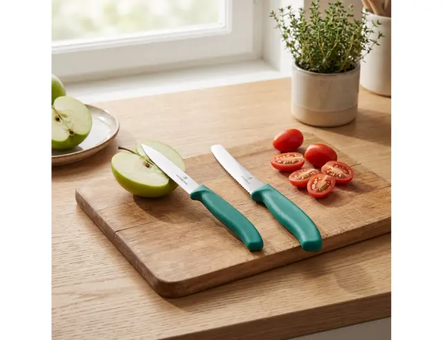 Σετ Μαχαίρια Γενικής Χρήσης Victorinox Swiss Classic με μήκος λεπίδας 10cm και 11cm - Green - 2 τεμάχια6.7114.2C1