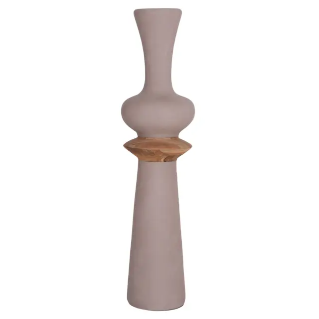 ΔΙΑΚΟΣΜΗΤΙΚΟ ΒΑΖΟ ΔΑΠΕΔΟΥ FB94660.05L FIBER CEMENT TAUPE--ΞΥΛΟ ΤΕΑΚ Φ45x172Υεκ
