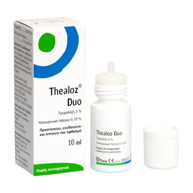 Thea Pharma Hellas Thealoz Duo Οφθαλμικές Σταγόνες με Υαλουρονικό Οξύ για Ξηροφθαλμία 10ml