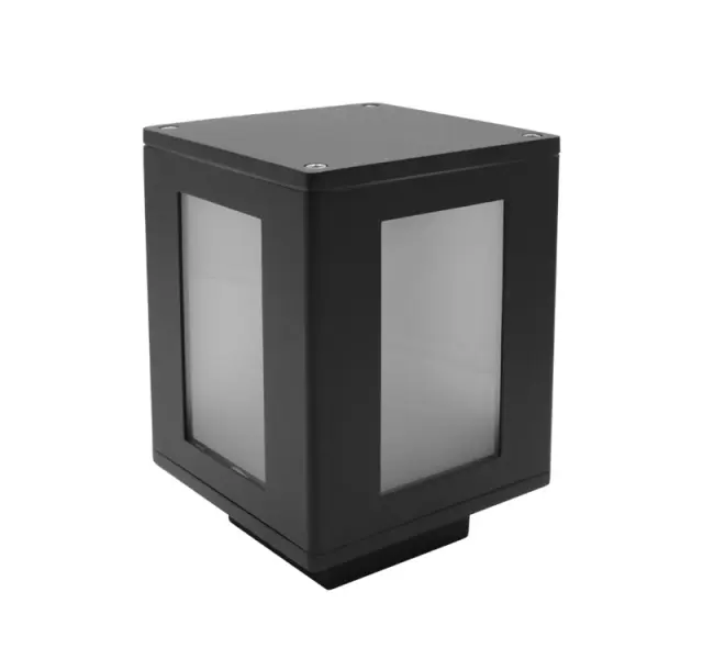 ΦΩΤΙΣΤΙΚΟ ΑΛΟΥΜΙΝΙΟΥ ΤΕΤΡΑΓΩΝΟ D15x15cm h:22cm Ε27 ΜΑΥΡΟ