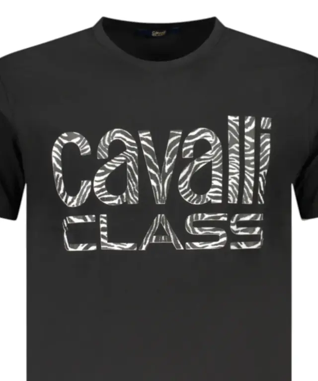Cavalli Class - Ανδρική Μπλούζα T-Shirt Short Sleeve TXT61DJD060-05051 Μαύρο 3
