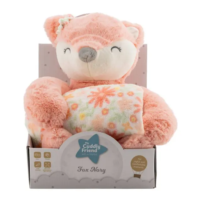 FreeON Free2Play My Cuddly Friend Κουβέρτα Αγκαλιάς 90x75cm με Λούτρινο Αλεπουδάκι Nory 0+ Μηνών 2