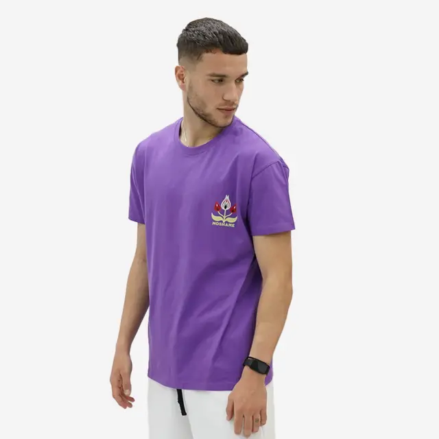 T-shirt Noshame® Μωβ με τύπωμα Flower - 112542 - XXL
