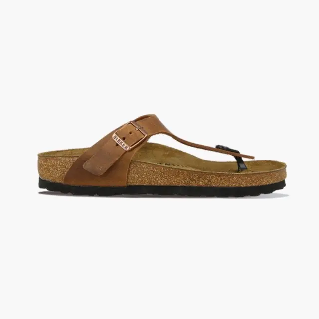 Birkenstock Σαγιονάρες Γυναικείο δέρμα Oiled Καφέ BIR/GIZEH 1016781 BROWN - 37
