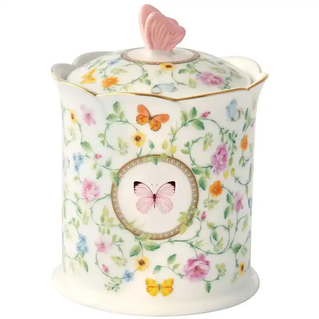 Easy Life Δοχείο Αποθήκευσης Πορσελάνης Dancing Butterflies 11x14cm 750ml Πολύχρωμο