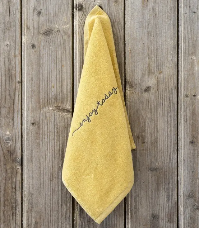 Λαβέτα (40x40) Enjoy Today Mustard Beige nima