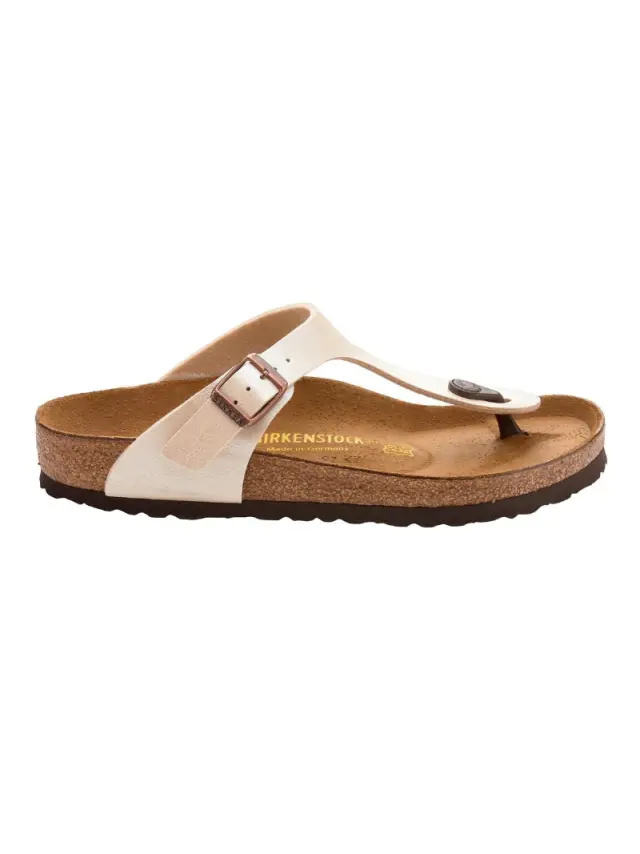 Birkenstock Σαγιονάρες Γυναικείο Birko-Flor(ανθεκτικό υλικό της Birkenstock-επιτρέπει την επαφή με το νερό) Μπεζ BIR/GIZEH GRACEFUL 943871 WHITE P 3