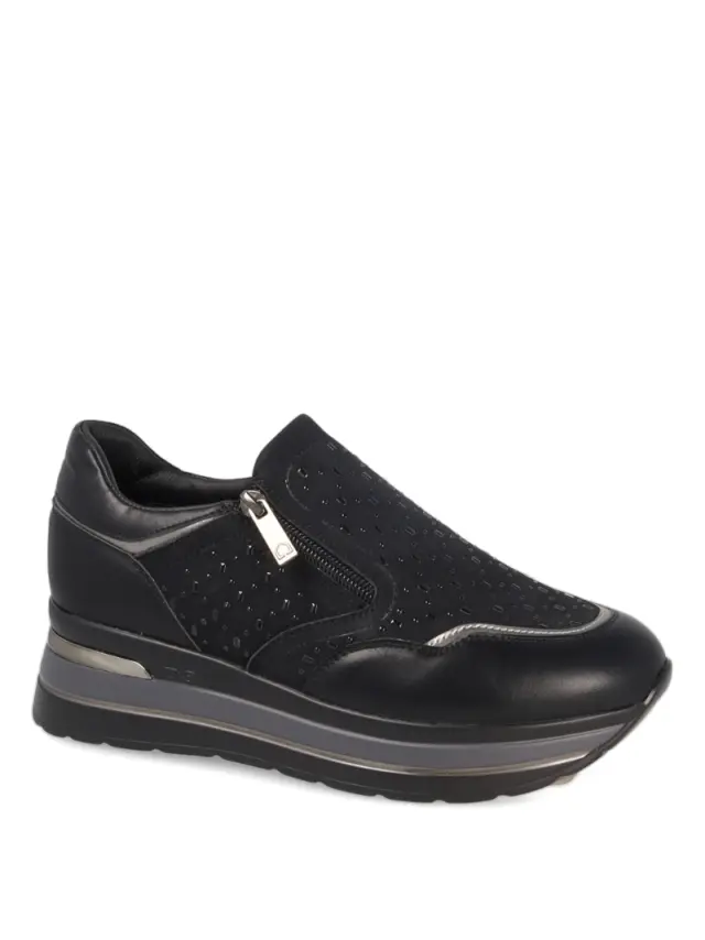 Donna Serena Sneakers Γυναικείο Δέρμα/Άλλα Υλικά Μαύρο DSE/346143 NERO - 39 3