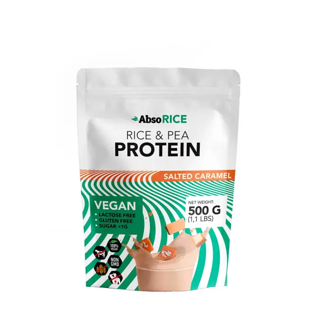 AbsoRICE Rice & Pea Protein - Vegan Protein Powder salted-caramel, 500-g