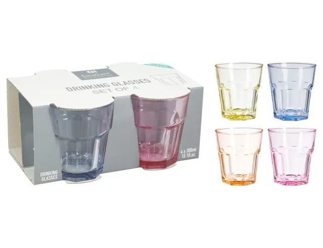 Σετ Γυάλινα Ποτήρια Excellent Houseware με χωρητικότητα 300ml - 4 τεμάχια YE5000600 2