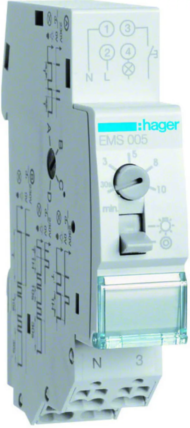 Multifunction stair case time lag switch