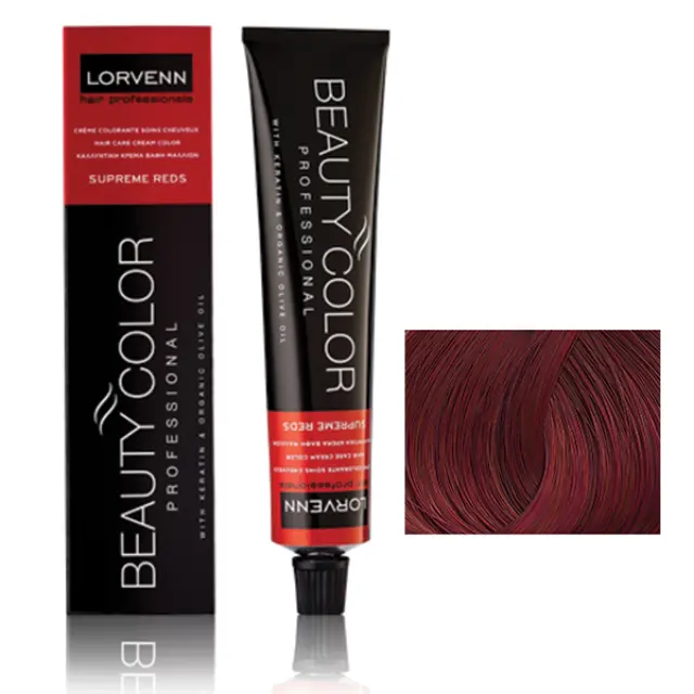 Lorvenn Beauty Color Supreme Reds 70ml | Απόχρωση 6.62 Ξανθό Σκούρο Κόκκινο Ρουμπινί