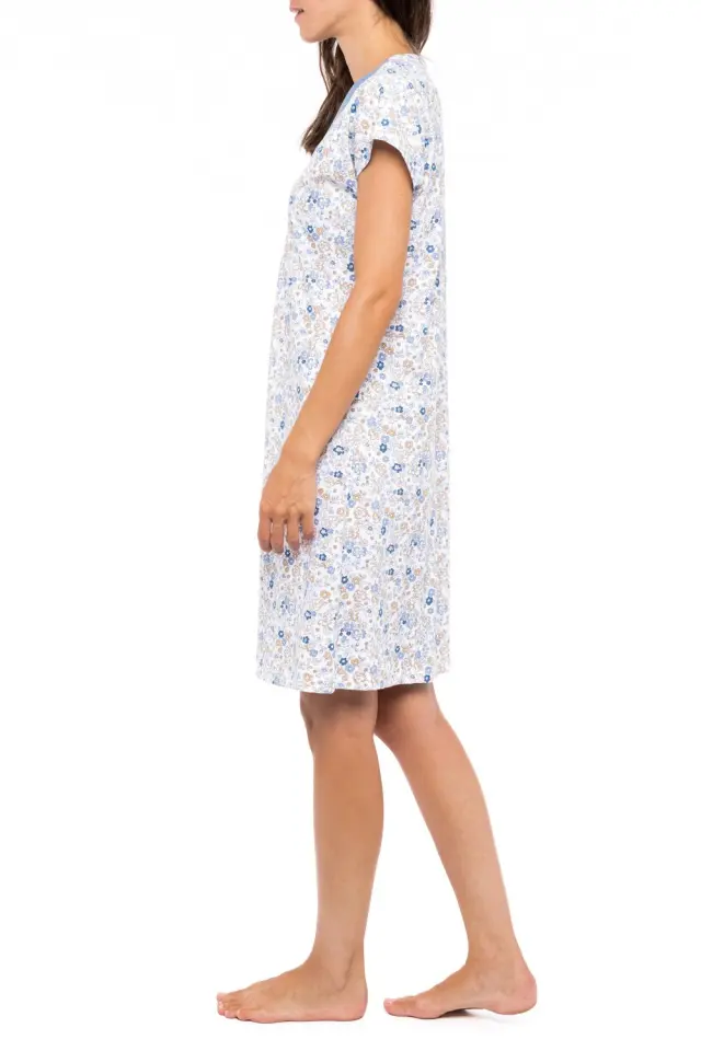 S1156 - Type - NIGHTGOWN V BLUE FLOWER - S 2