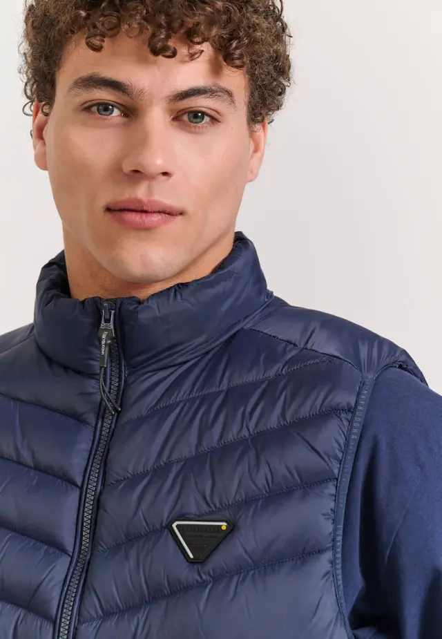 Funky Buddha Vest Jacket Navy FBM011-001-01 - 3XL 2