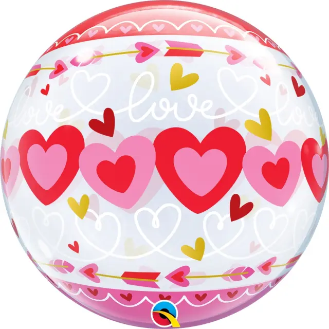 Bubble Μονό 22 I Love you Connected Hearts