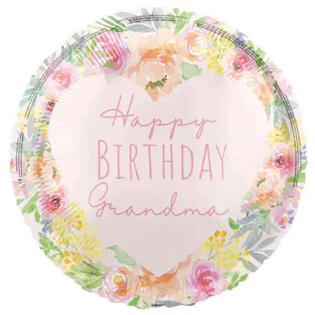 Μπαλόνι Φοιλ 18 Happy Birthday Grandma / 46 εκ