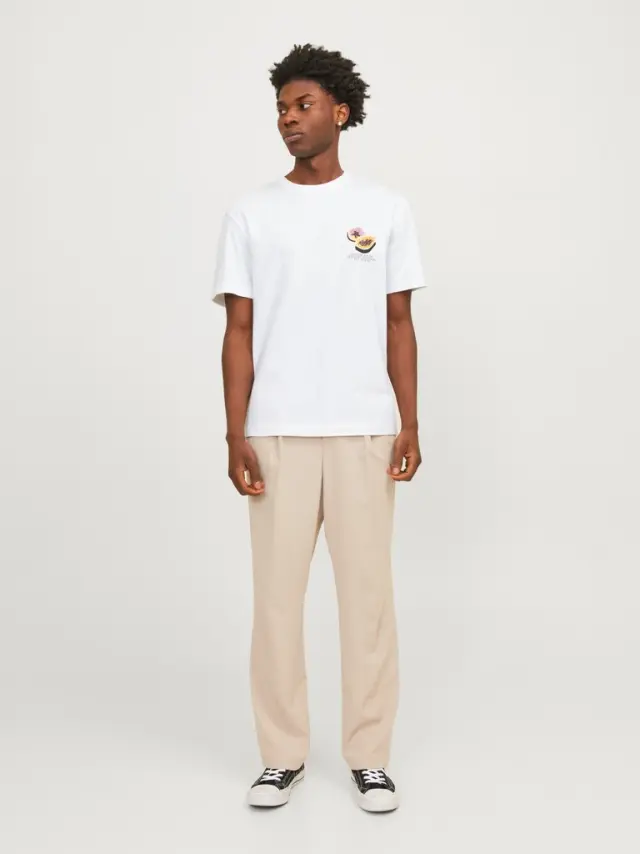 JORTAMPA BACK TEE SS CREW NECK SN bright white 3