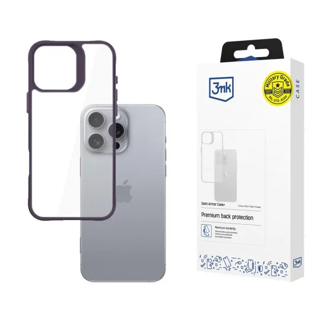 3mk® Satin Armor Θήκη για iPhone 16 Pro Max- Purple