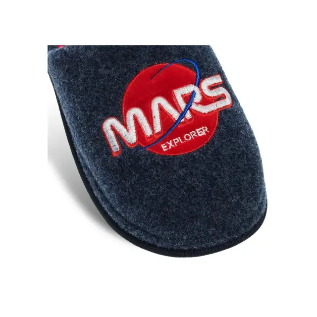 Parex Ανδρικές Παντόφλες Σπιτιού Mars Explorer, Χρώμα Σκούρο Μπλε 3