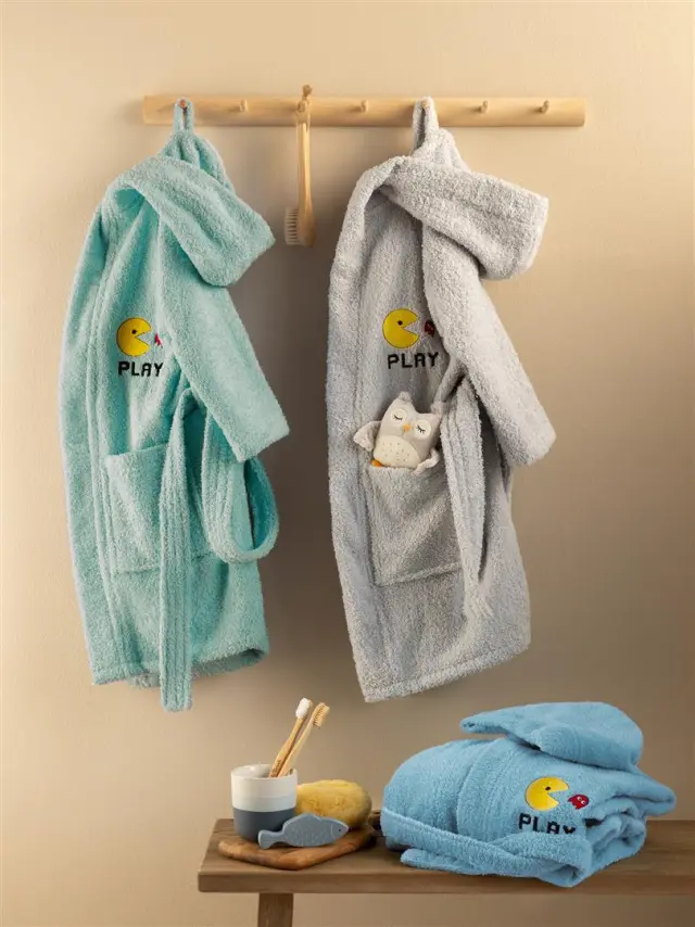 Μπουρνούζι με Κουκούλα Kids Bath PAC 8-10 CIEL