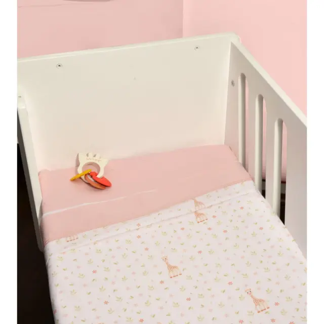 Σεντόνια Λίκνου Σετ 2τ -75x110-100% Βαμβάκι Design 502 Sophie La Girafe