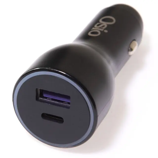 Διπλός Φορτιστής Αυτοκινήτου Fast Charge Με USB Type-C Και USB Type-A 36W OSIO OTU-5913B