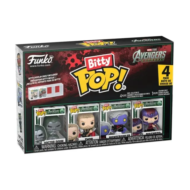 Φιγούρες Funko Bitty Pop! 4-Pack: Avengers Doomsday - Doctor Doom, Thor, Nightcrawler, Magneto Vinyl Figures 2