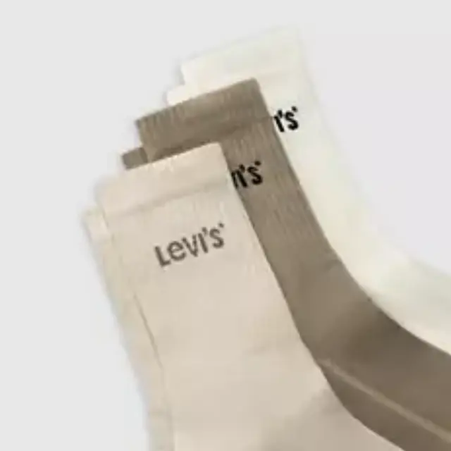 Levi's Uni Regular Cut Orange Tab Socks Beige Combo Beige Combo - 43/46 3