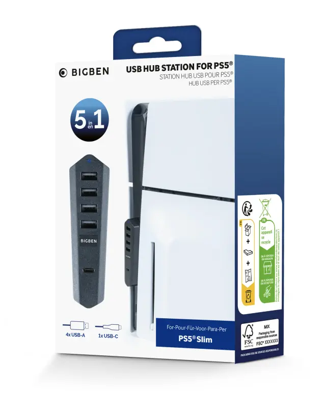 Nacon USB Hub Black PS5 Slim - PlayStation 5