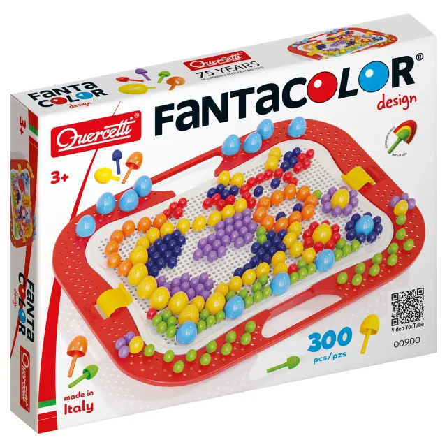 Quercetti FantaColor Design Μωσαϊκό με Βάση Στήριξης & 300τμχ (3+ ετών) 00900