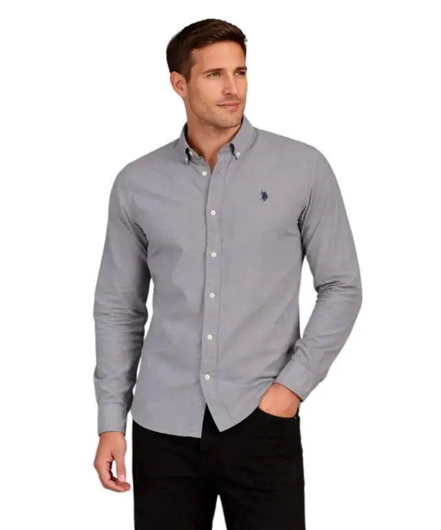 U.S. Polo Assn. - Ανδρικό Πουκάμισο Μακρυμάνικο 64467-53348-487 Μπλε - 2XL