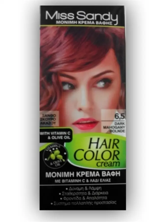 Miss Sandy Hair Color Cream 6/5 Ξανθό Σκούρο Ακαζού 60ml