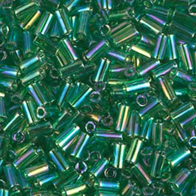Χάντρα Miyuki Glass Bugles - 179 - Transparent Green AB 3mm - 10gr