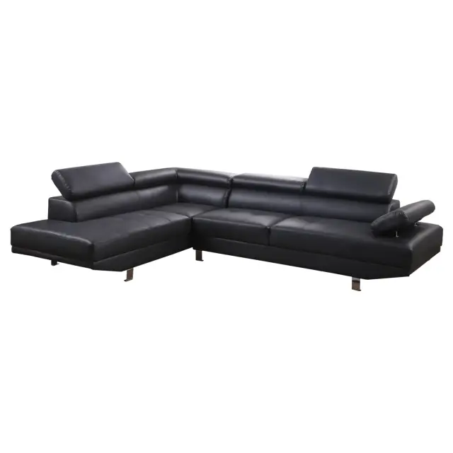 ΚΑΝΑΠΕΣ ΓΩΝΙΑ ΑΡΙΣΤΕΡΗ FB93084.02L ΑΠΟ ΜΑΥΡΟ PU 270x200x87Υεκ