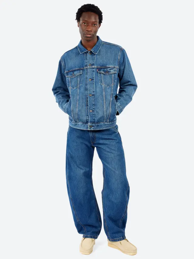 RELAXED FIT TRUCKER MED INDIGO - WORN IN - RELAXED FIT TRUCKER PACIFIC ACTIVITIES T Med Indigo 2