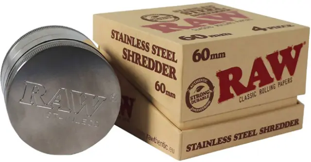 RAW Stainless Steel Grinder Τρίφτης Ανοξείδωτο Ατσάλι 60mm - 4 Part