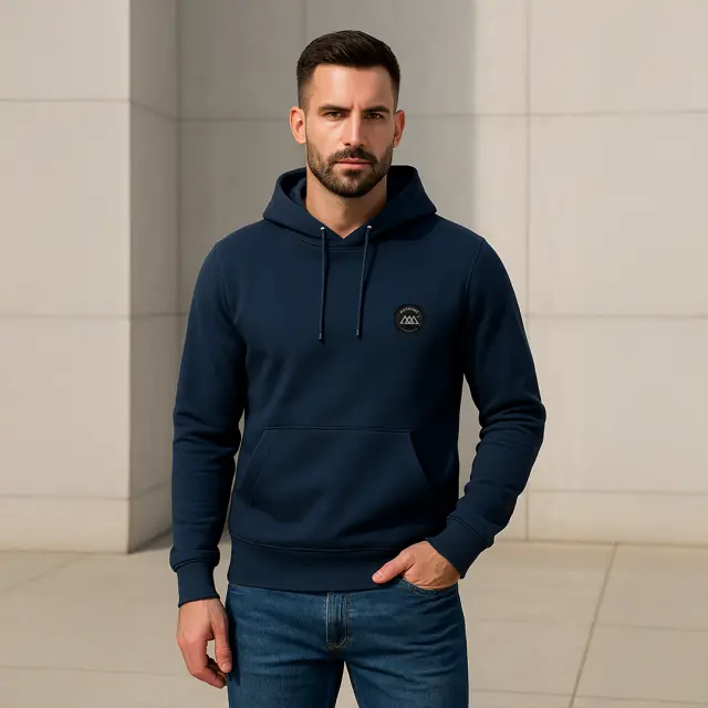 Φούτερ Noshame® Navy με κουκούλα και patch - 512584 - XXL