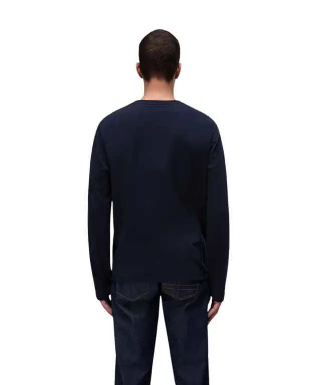 Napapijri - Ανδρική Μακρυμάνικη Μπλούζα T-Shirt NP0A4HN7-176 Μπλε Σκούρο - 2XL 2