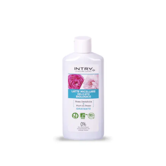 Intra Organic Idratante Centifolia Rose & Peach Flowers Micellar Milk Καθαριστικό Γαλάκτωμα με Μικύλλια για Ντεμακιγιάζ, 200ml