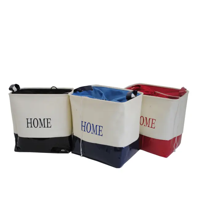 Kαλάθι Home Σε 3 Χρώματα Pvc 40x30x42cm