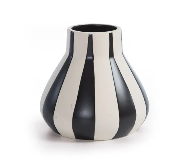 Nef-Nef Homeware Βαζάκι Κεραμικό Διακοσμητικό Platense 15,5x14,2 Black