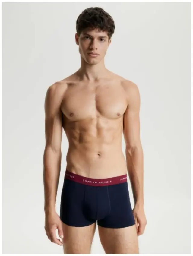 Tommy Hilfiger - Ανδρικά Μποξεράκια 3Pack Wb Trunk UM0UM02763-0SS Μπλε Ναυτικό - S 2