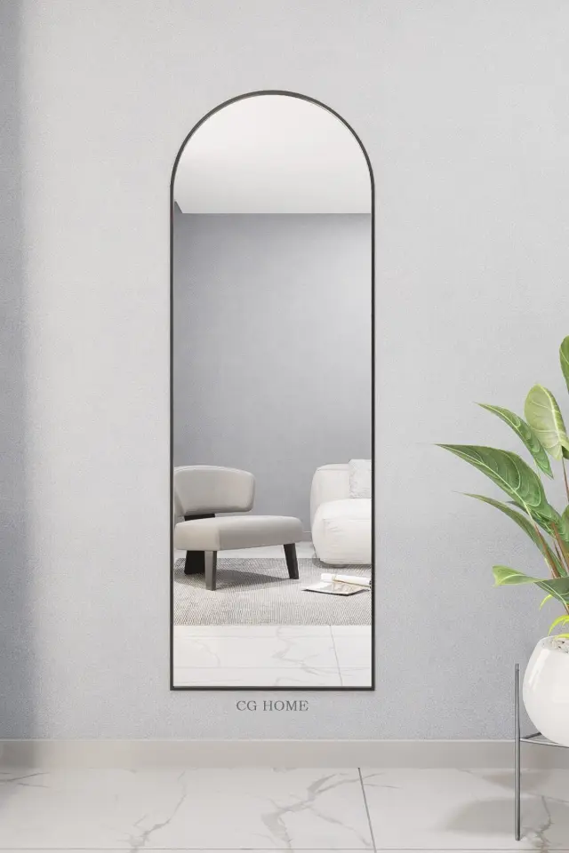 Stewehome Διακοσμητικός οβάλ καθρέφτης τοίχου MDF 180x60 cm