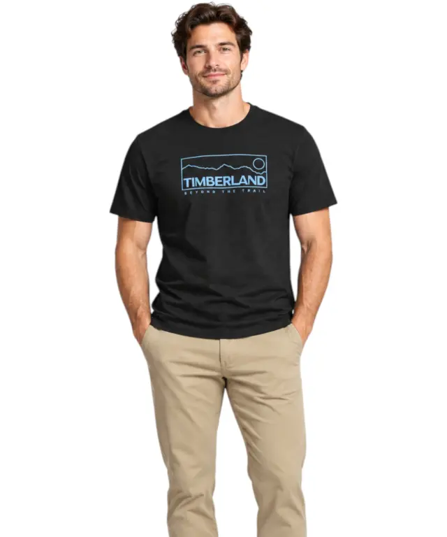 Timberland - Ανδρικό T-shirt Outlined Graphic Ss Tee Laurel Oak TB0A41XF-001 Μαύρο - M