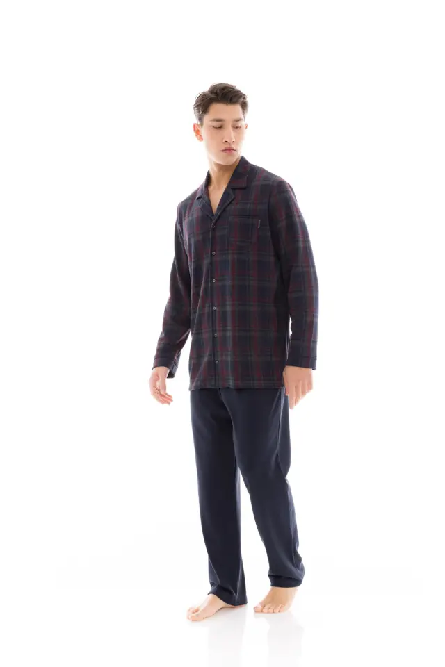 W-M691 - Type - PYJAMA BUTTONED JACQUARD RED PLAID 2