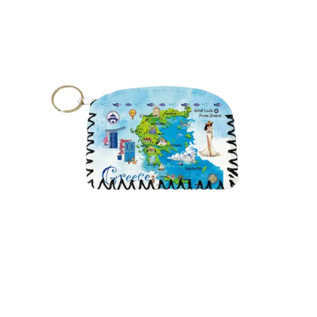 Πορτοφόλι Souvenir μπρελόκ - Σετ 10pcs - PVC - Greece - 14*9cm - 871759